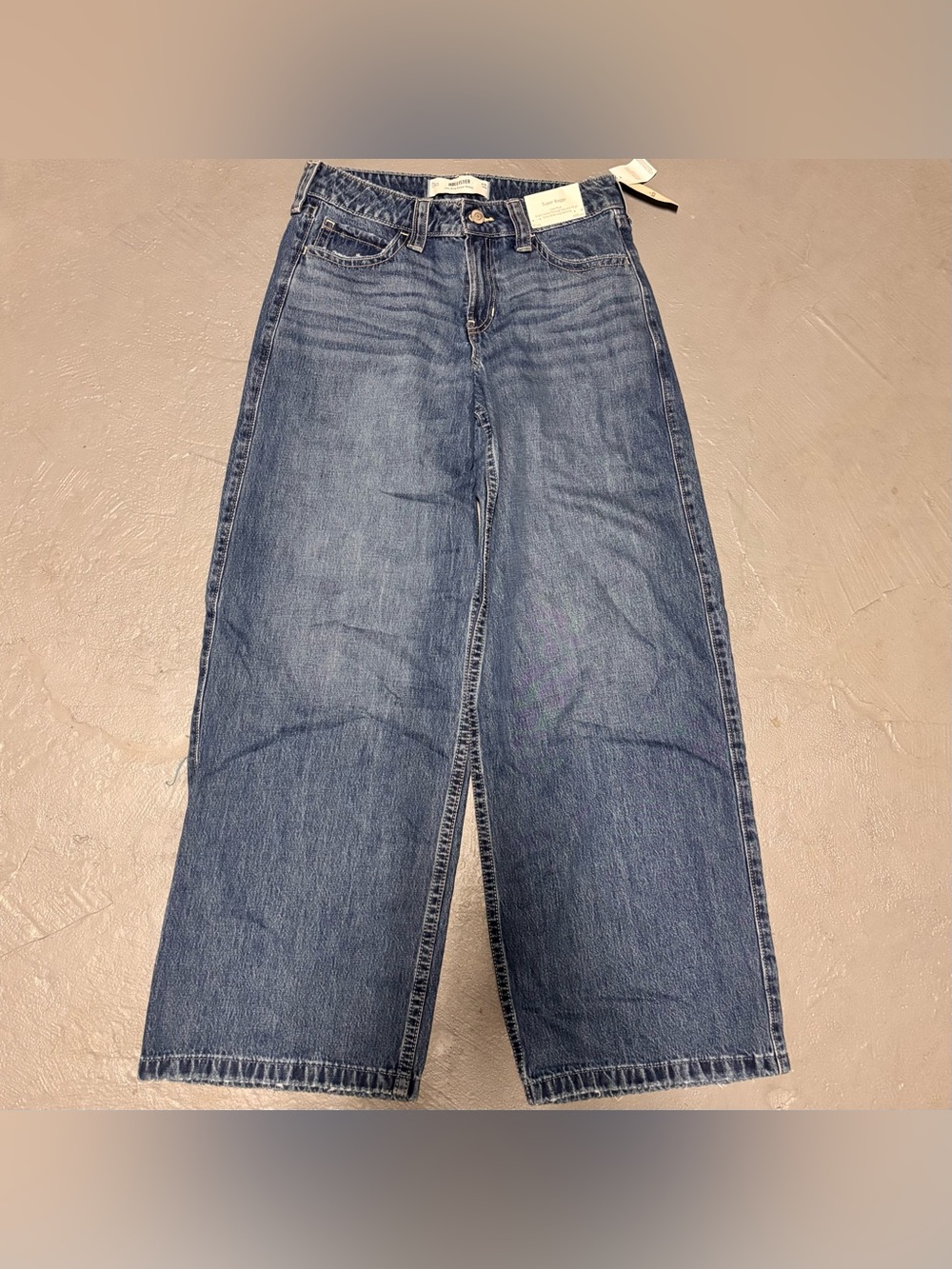Hollister Super Baggy Jeans Low Rise Womens 6 Long